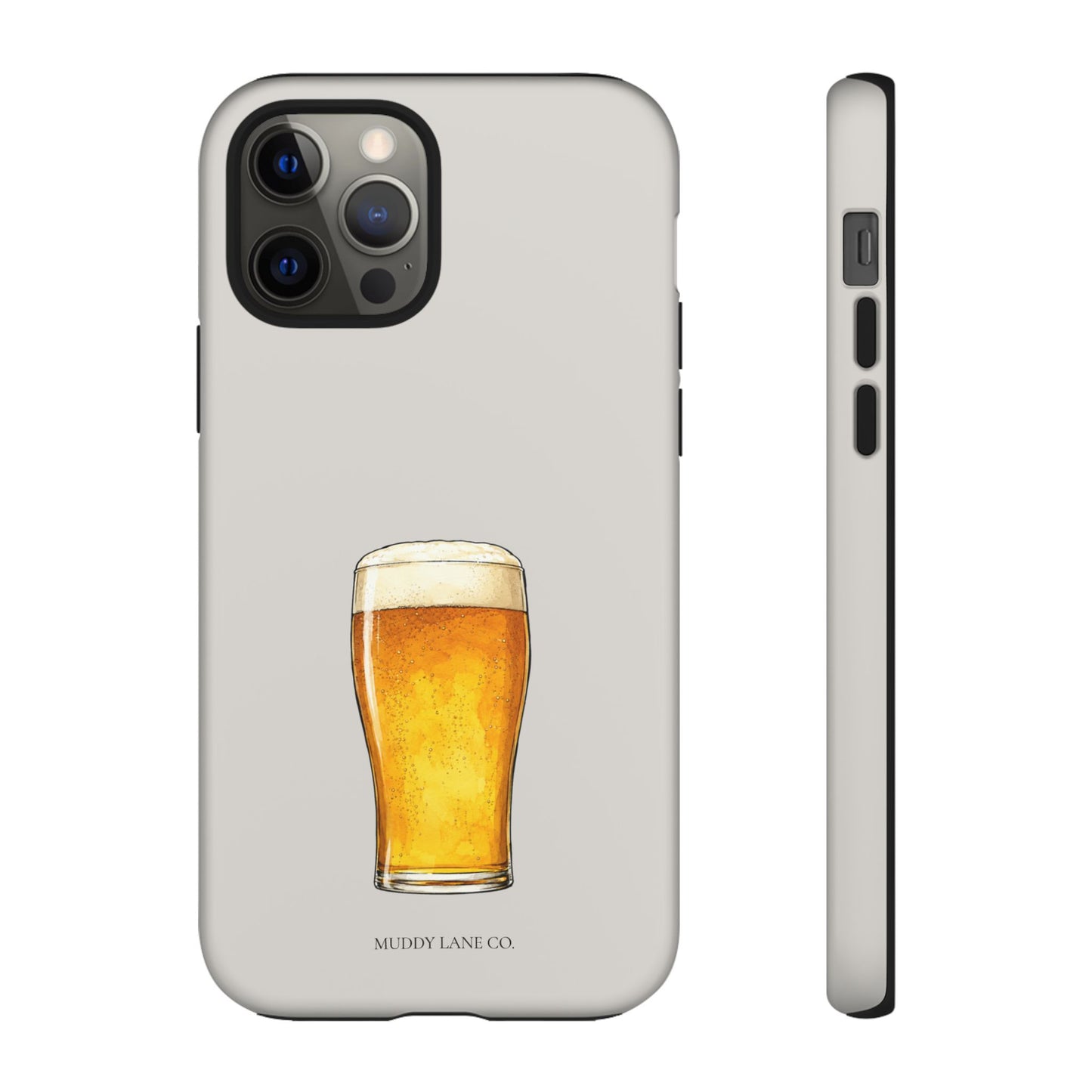Pub Pint Tough Phone Case in Soft Grey Matte