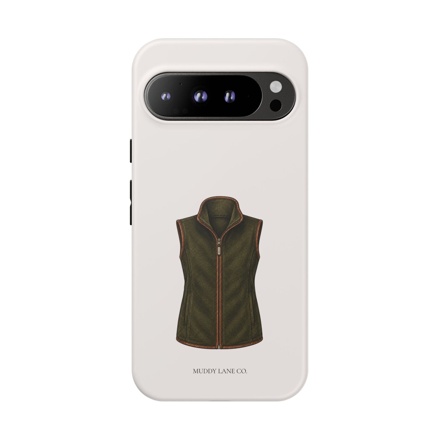 Country Gilet Tough Phone Case in Warm Cream Matte