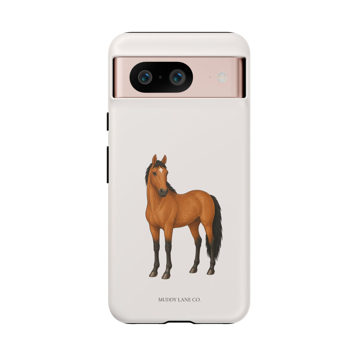 Chestnut Horse Tough Phone Case in Warm Cream Matte