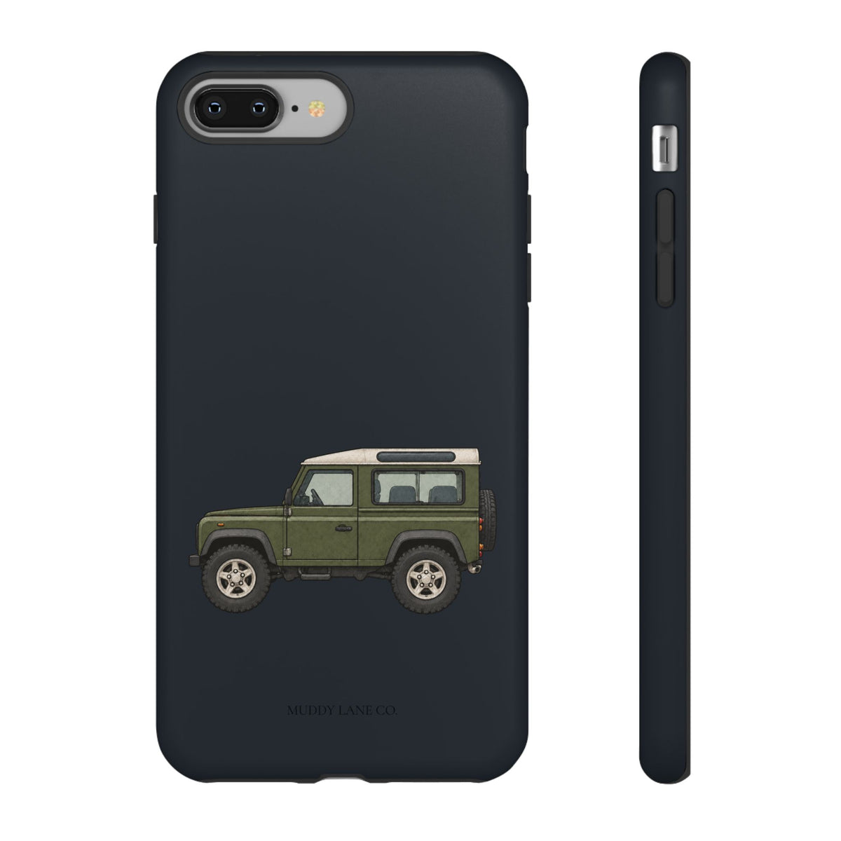 Green Classic 4x4 phone case in Charcoal Navy by Muddy Lane Co, photo 3