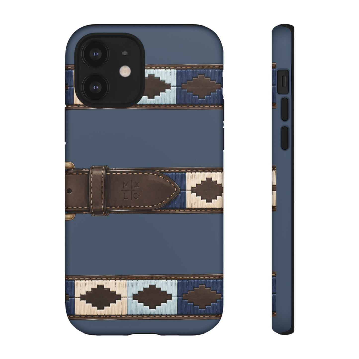 Country Belt Pattern Tough Phone Case in Deep Navy Matte