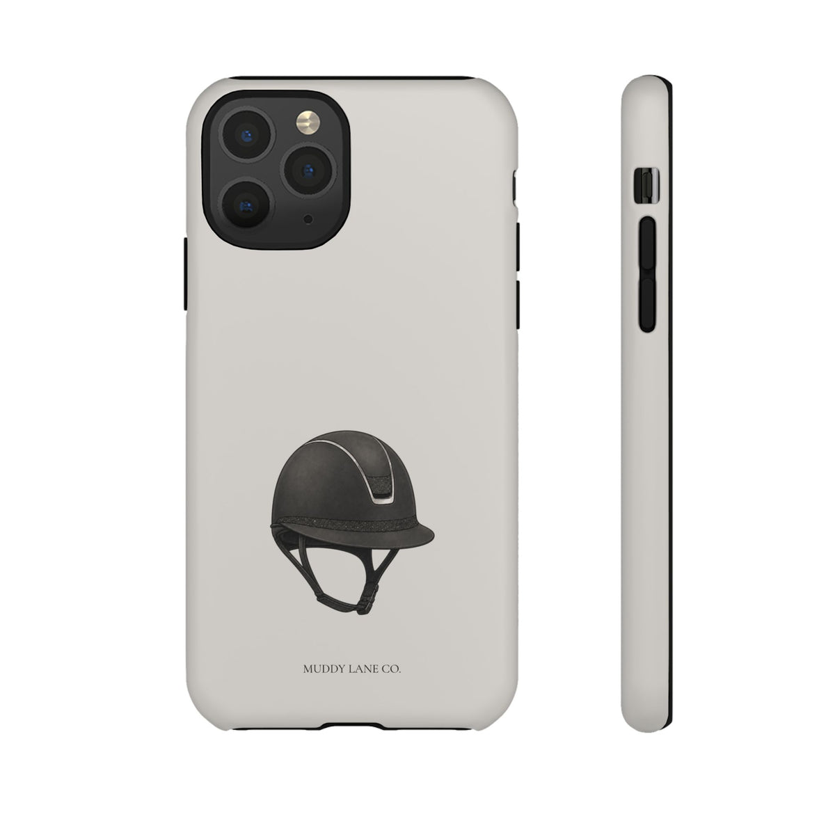 Riding Helmet Tough Phone Case in Soft Grey Matte