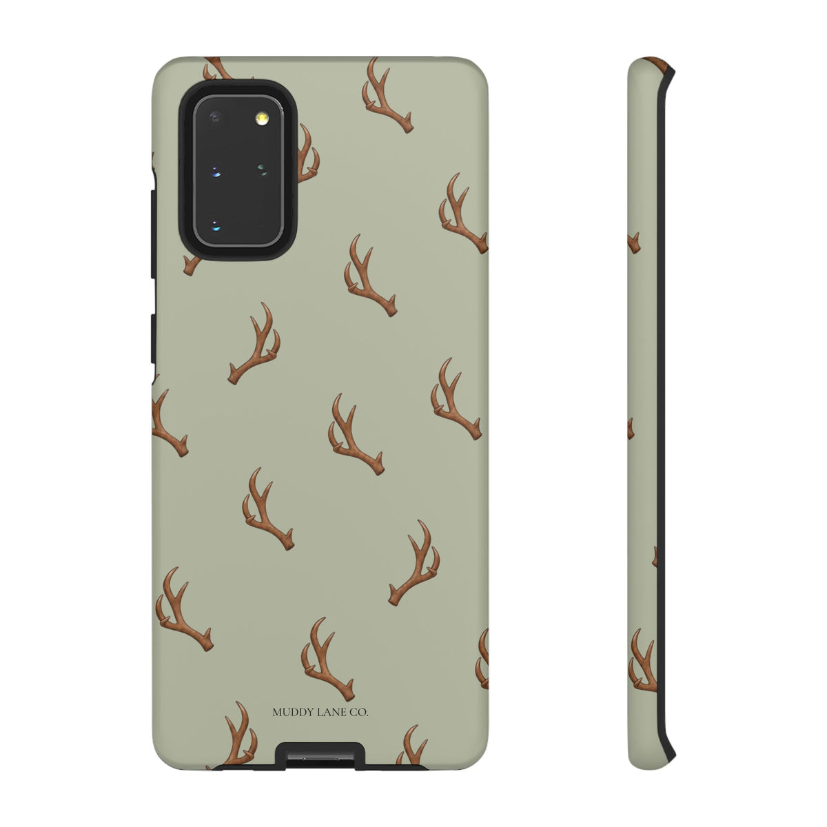 Antler Pattern Tough Phone Case in Light Sage Matte