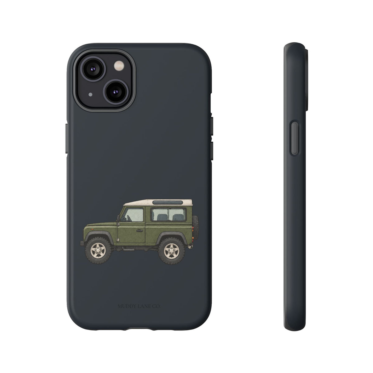 Green Classic 4x4 Tough Phone Case in Charcoal Navy Matte