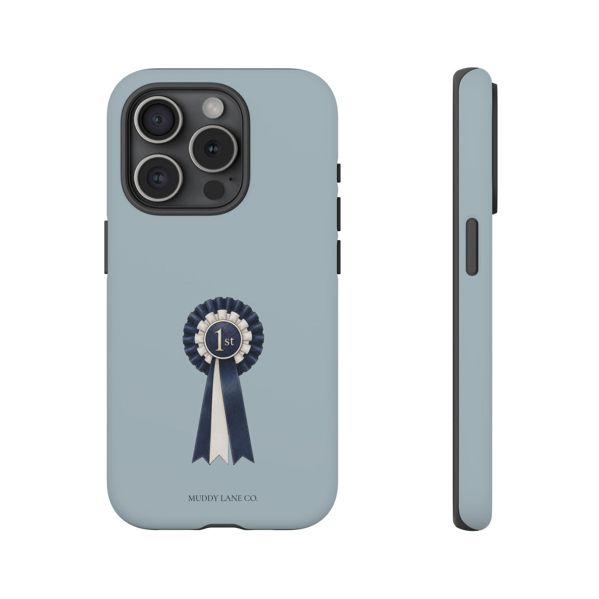 Rosette Tough Phone Case in Dusty Blue Matte