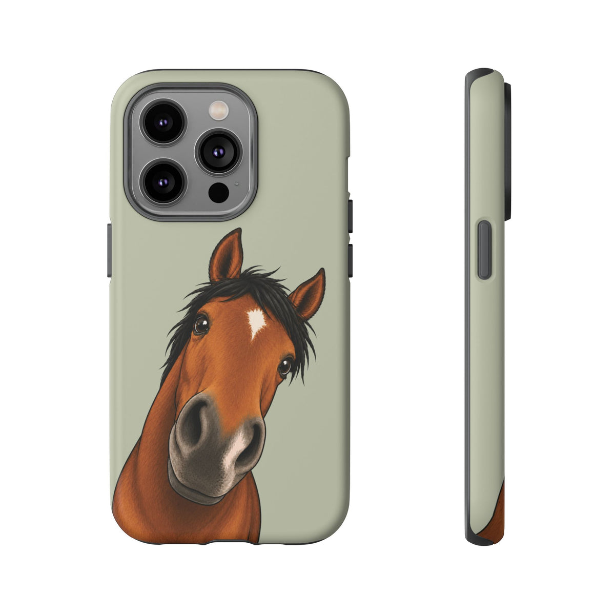 Boop Horse Tough Phone Case in Light Sage Matte