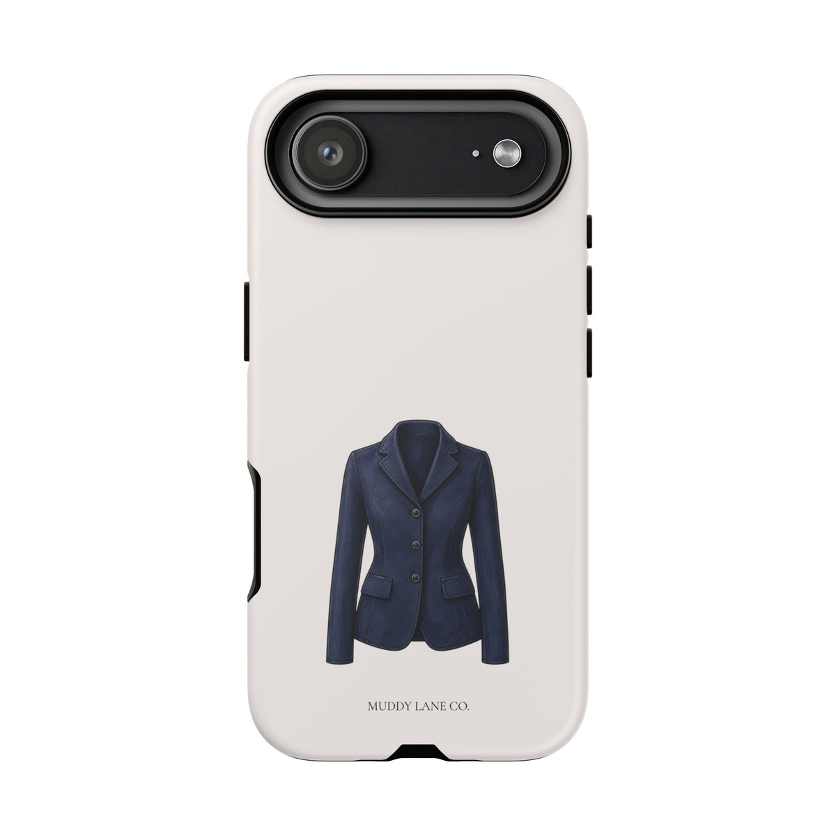 Navy Show Jacket Tough Phone Case in Warm Cream Matte