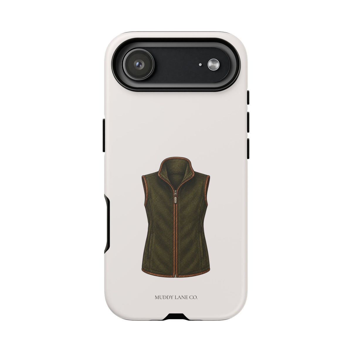 Country Gilet Tough Phone Case in Warm Cream Matte