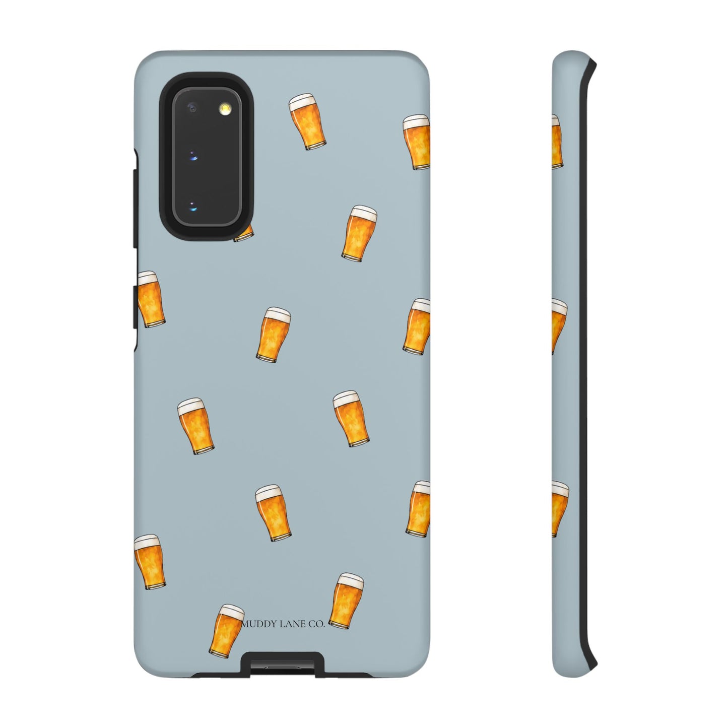 Pint Pattern Tough Phone Case in Dusty Blue Matte