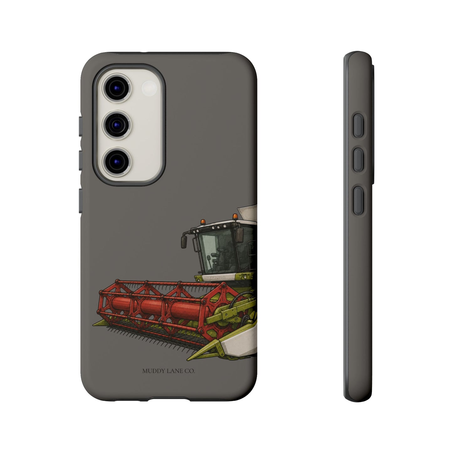 Combine Harvester Close-Up Tough Phone Case in Dark Grey Matte