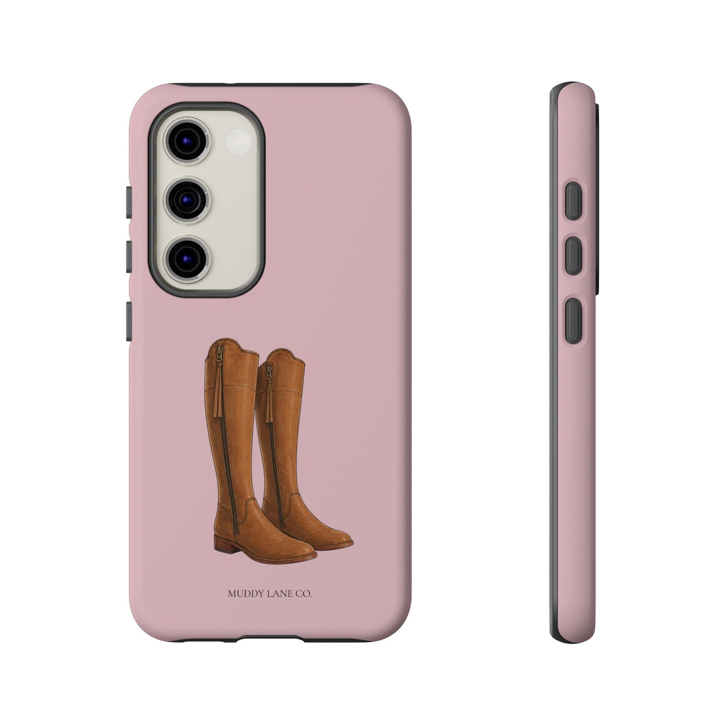 Riding Boots Tough Phone Case in Soft Rosette Pink Matte