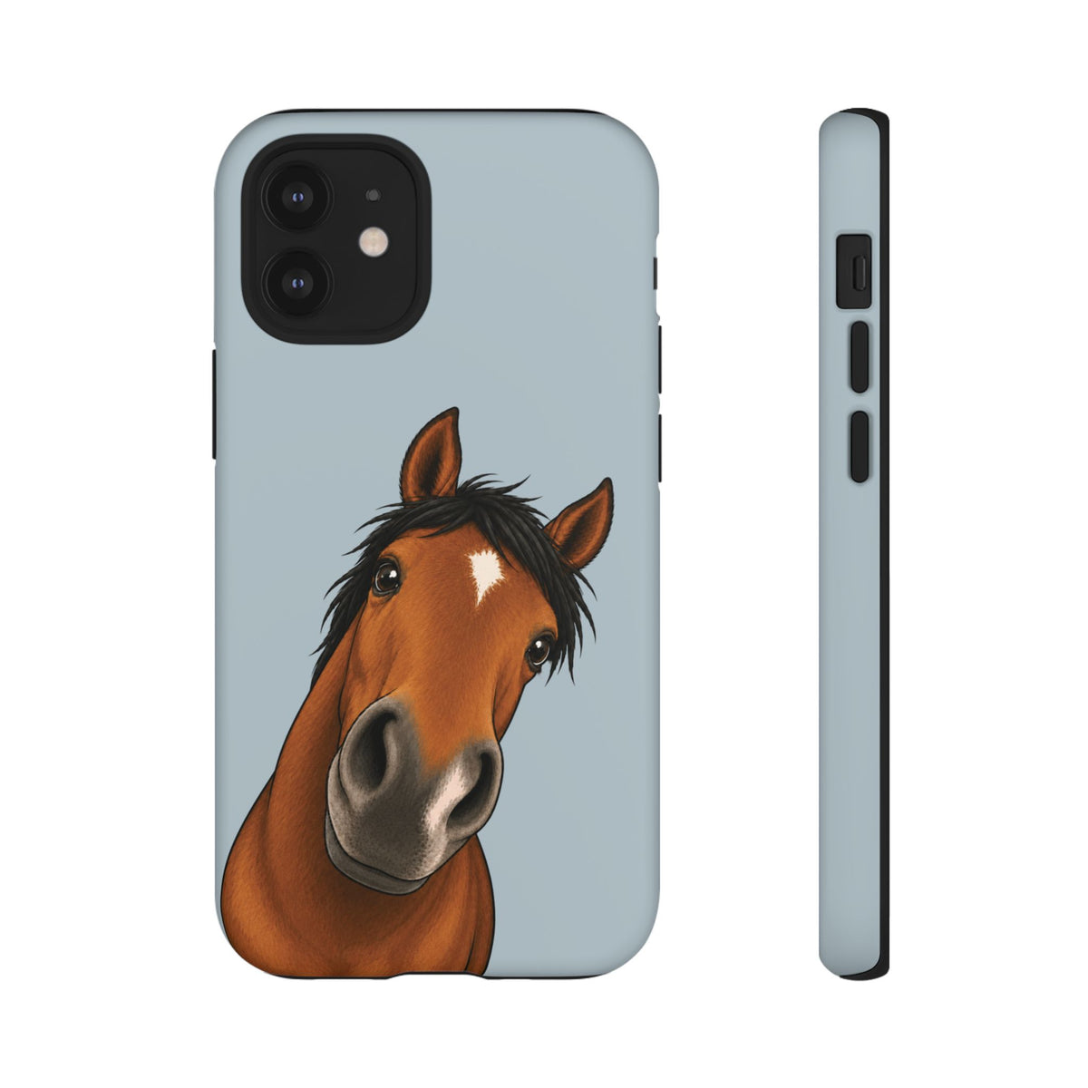 Boop Horse Tough Phone Case in Dusty Blue Matte