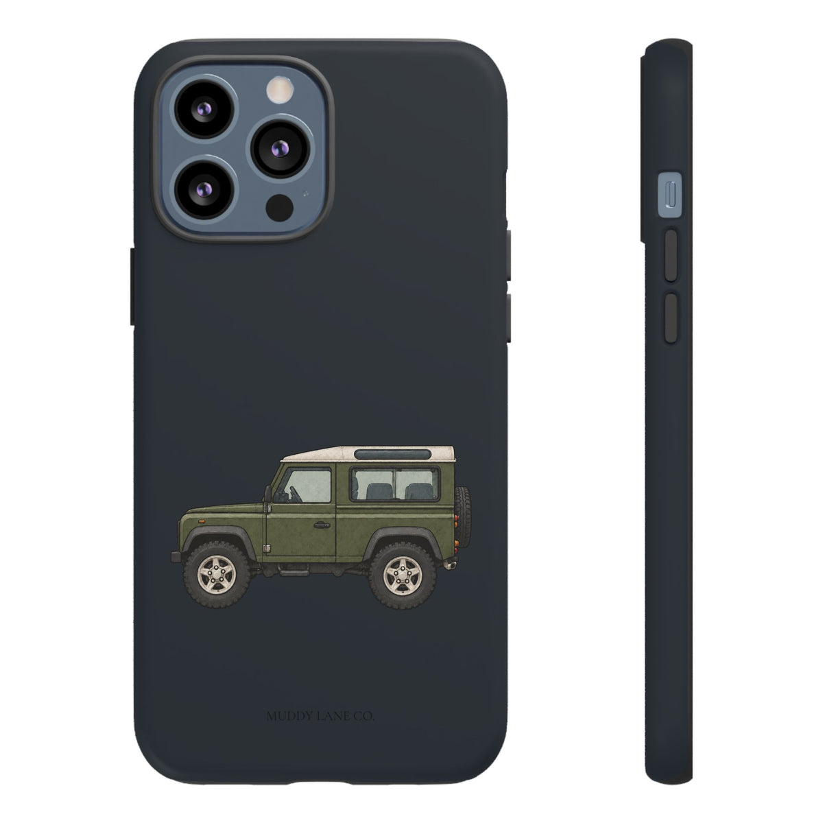 Green Classic 4x4 Tough Phone Case in Charcoal Navy Matte