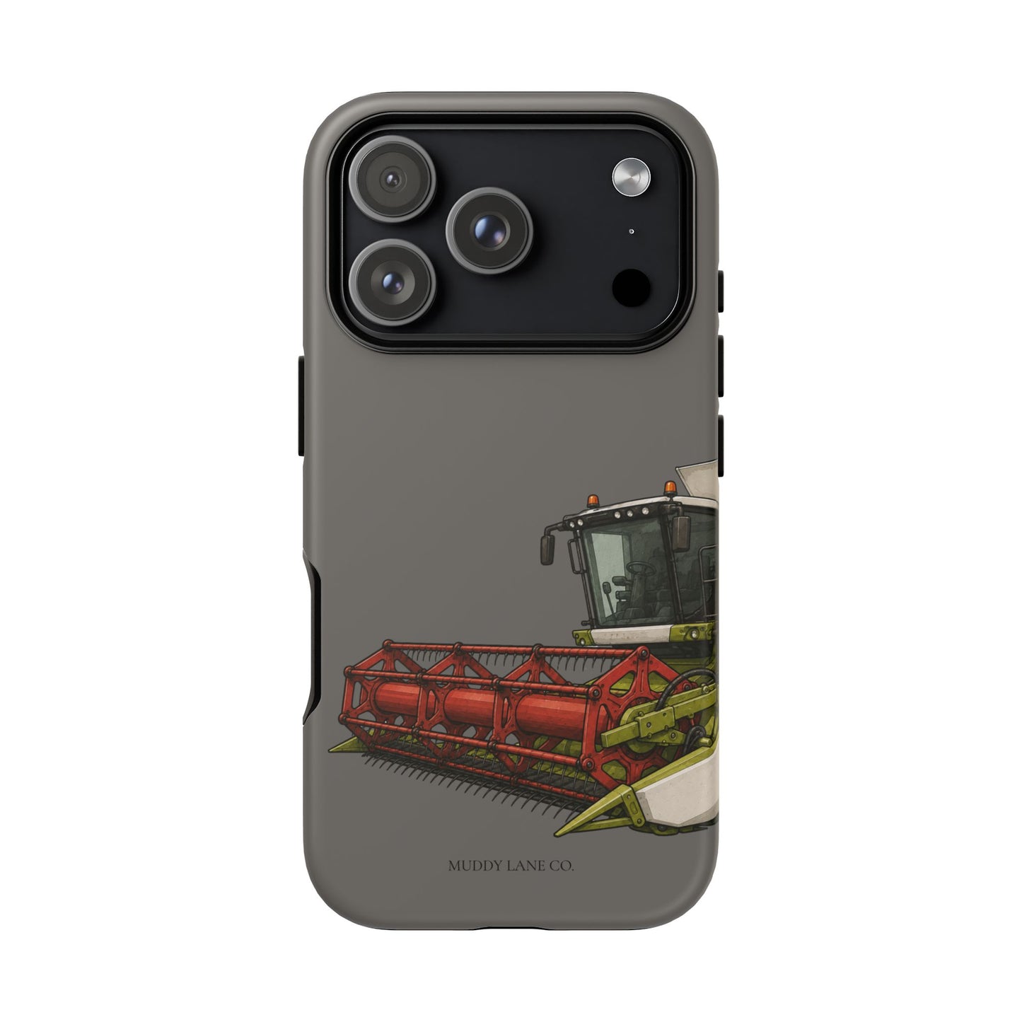 Combine Harvester Close-Up Tough Phone Case in Dark Grey Matte