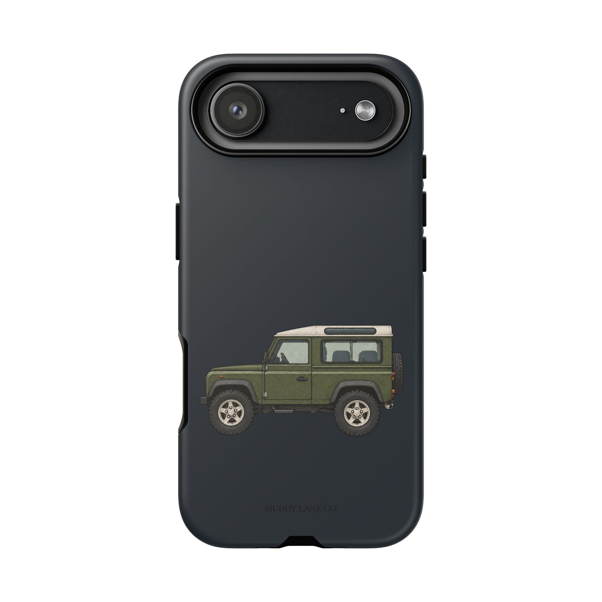 Green Classic 4x4 Tough Phone Case in Charcoal Navy Matte