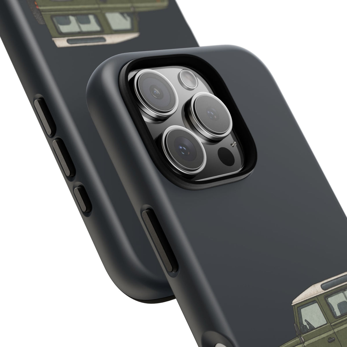 Green Classic 4x4 Tough Phone Case in Charcoal Navy Matte