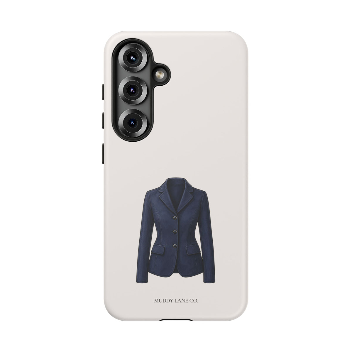 Navy Show Jacket Tough Phone Case in Warm Cream Matte