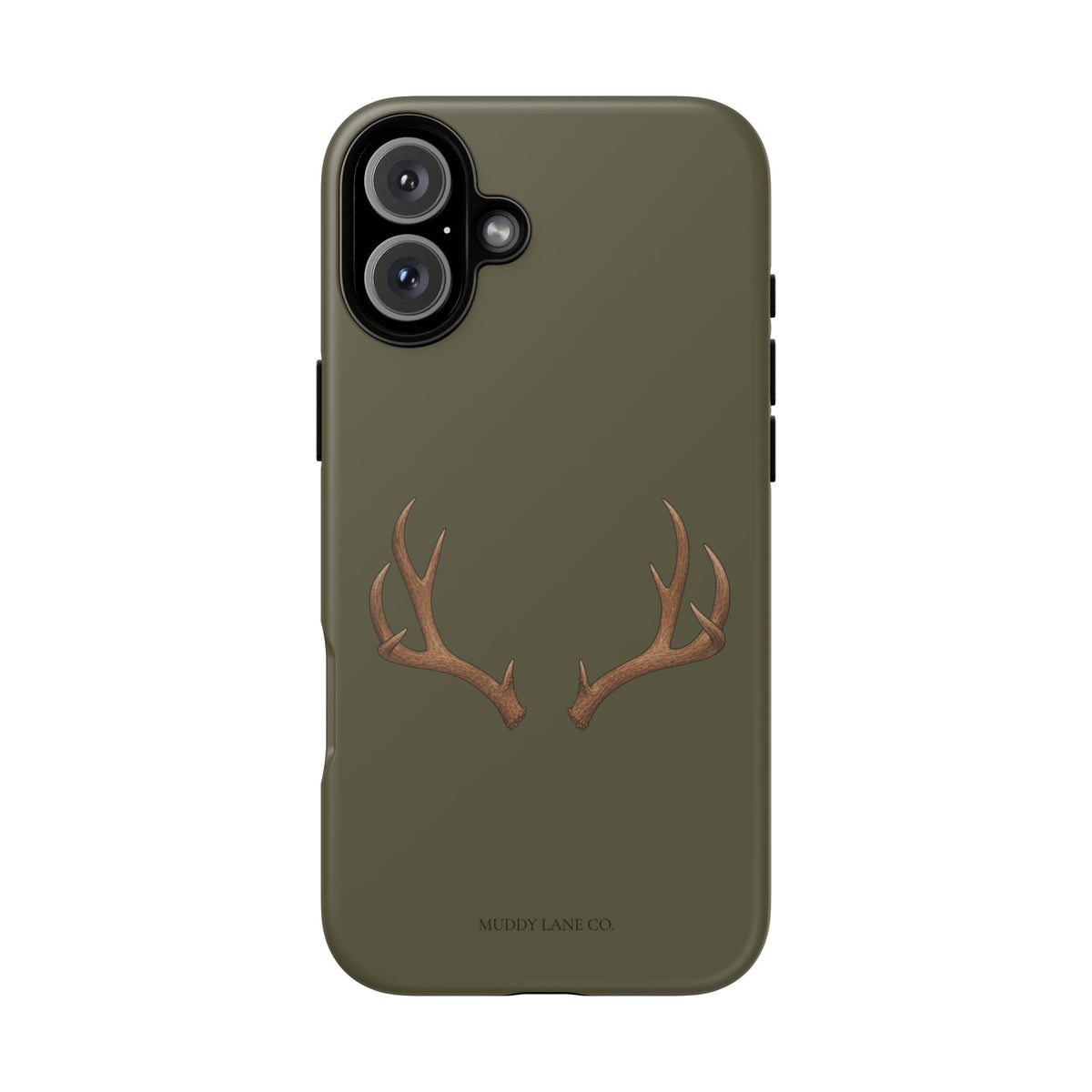 Antlers Tough Phone Case in Muddy Green Matte