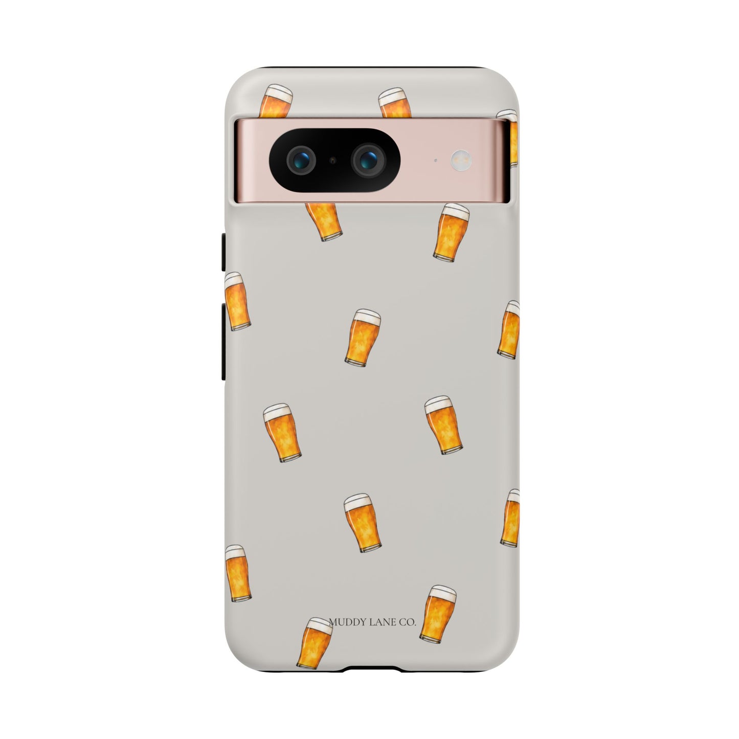 Pint Pattern Tough Phone Case in Soft Grey Matte