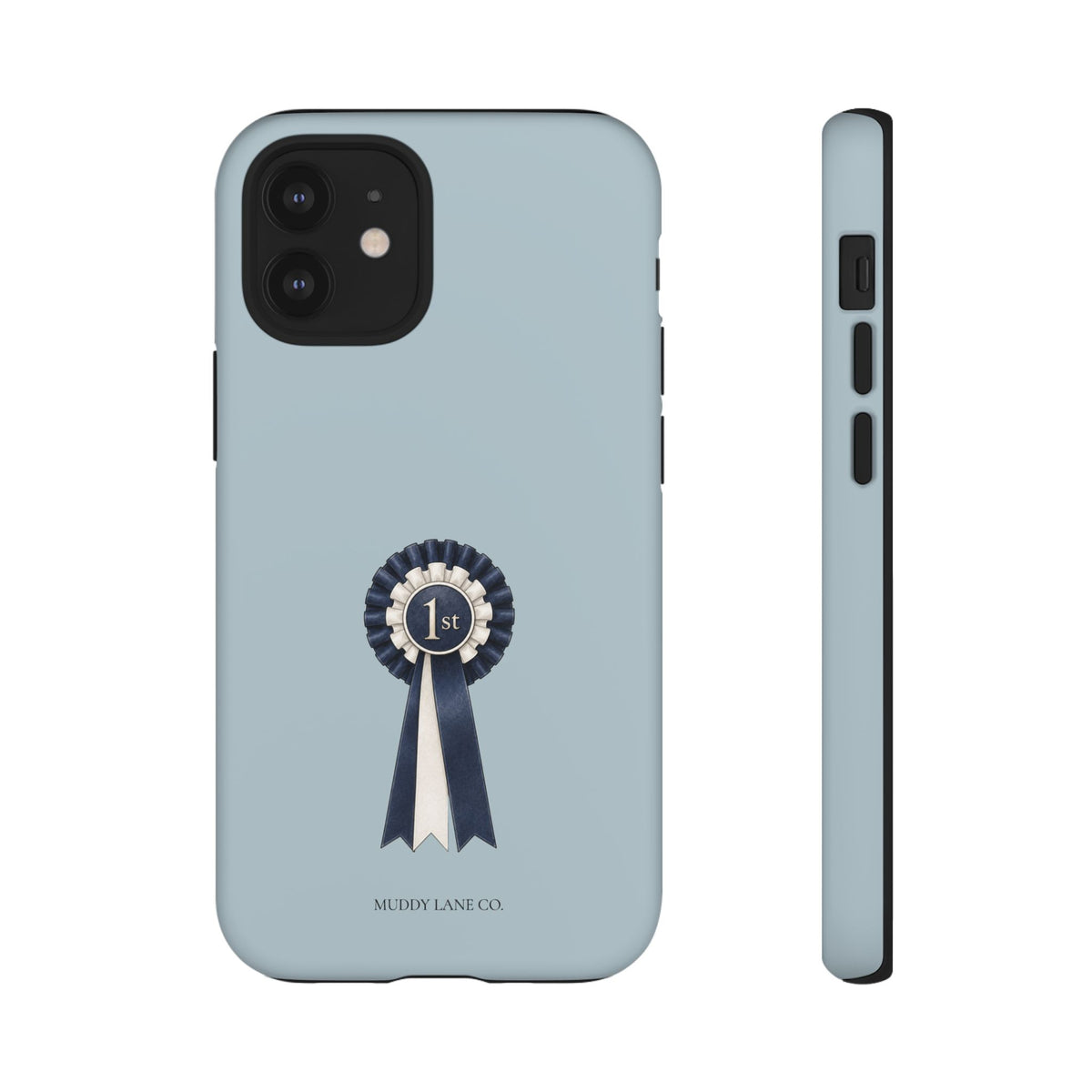 Rosette Tough Phone Case in Dusty Blue Matte
