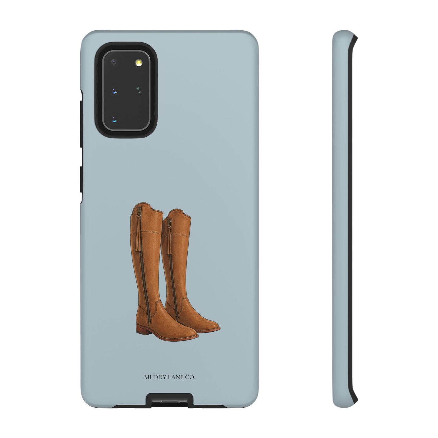 Riding Boots Tough Phone Case in Dusty Blue Matte