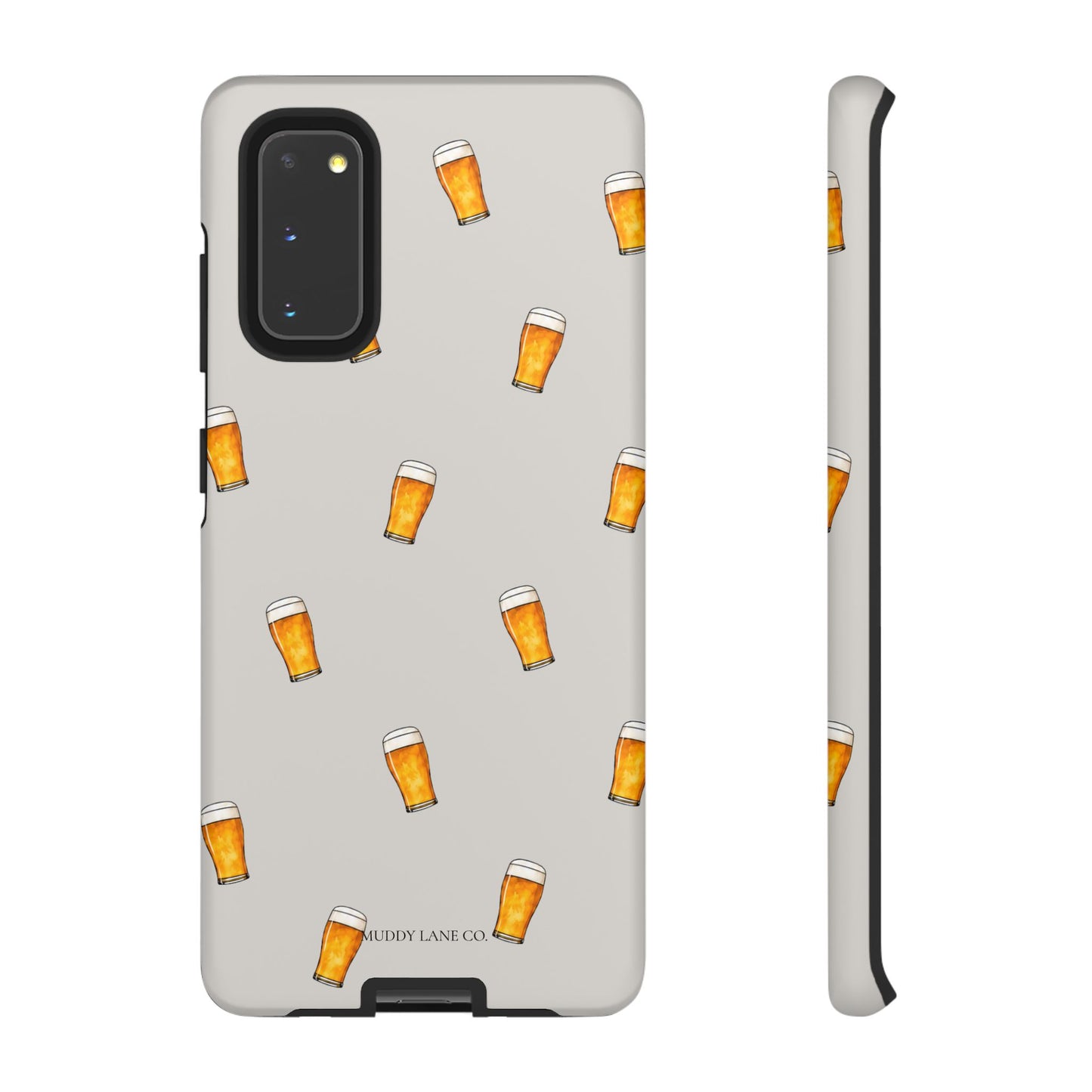 Pint Pattern Tough Phone Case in Soft Grey Matte