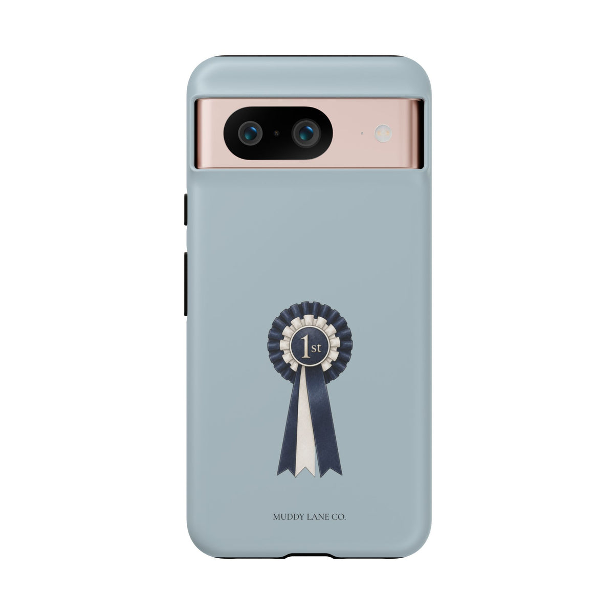 Rosette Tough Phone Case in Dusty Blue Matte