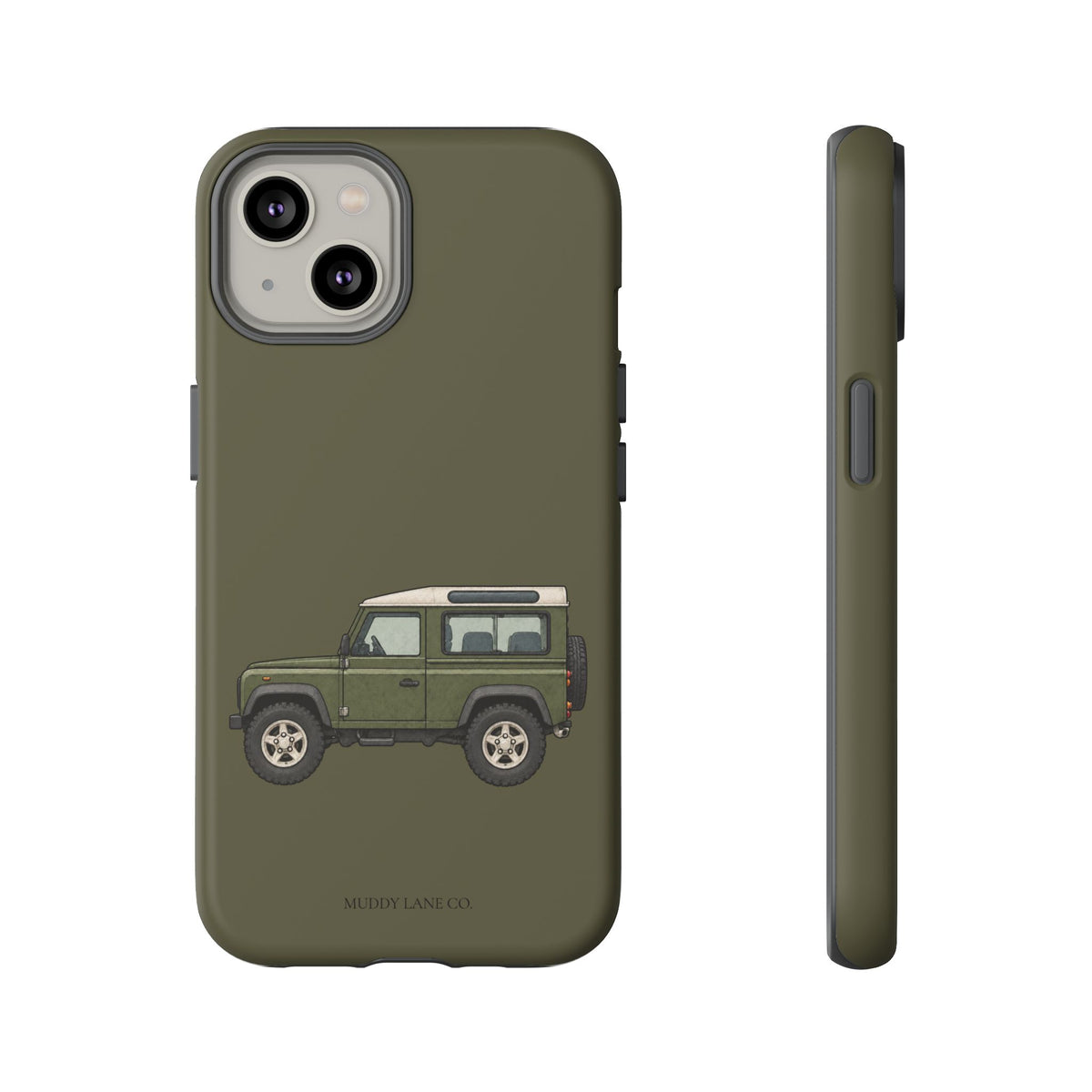 Green Classic 4x4 Tough Phone Case in Muddy Green Matte
