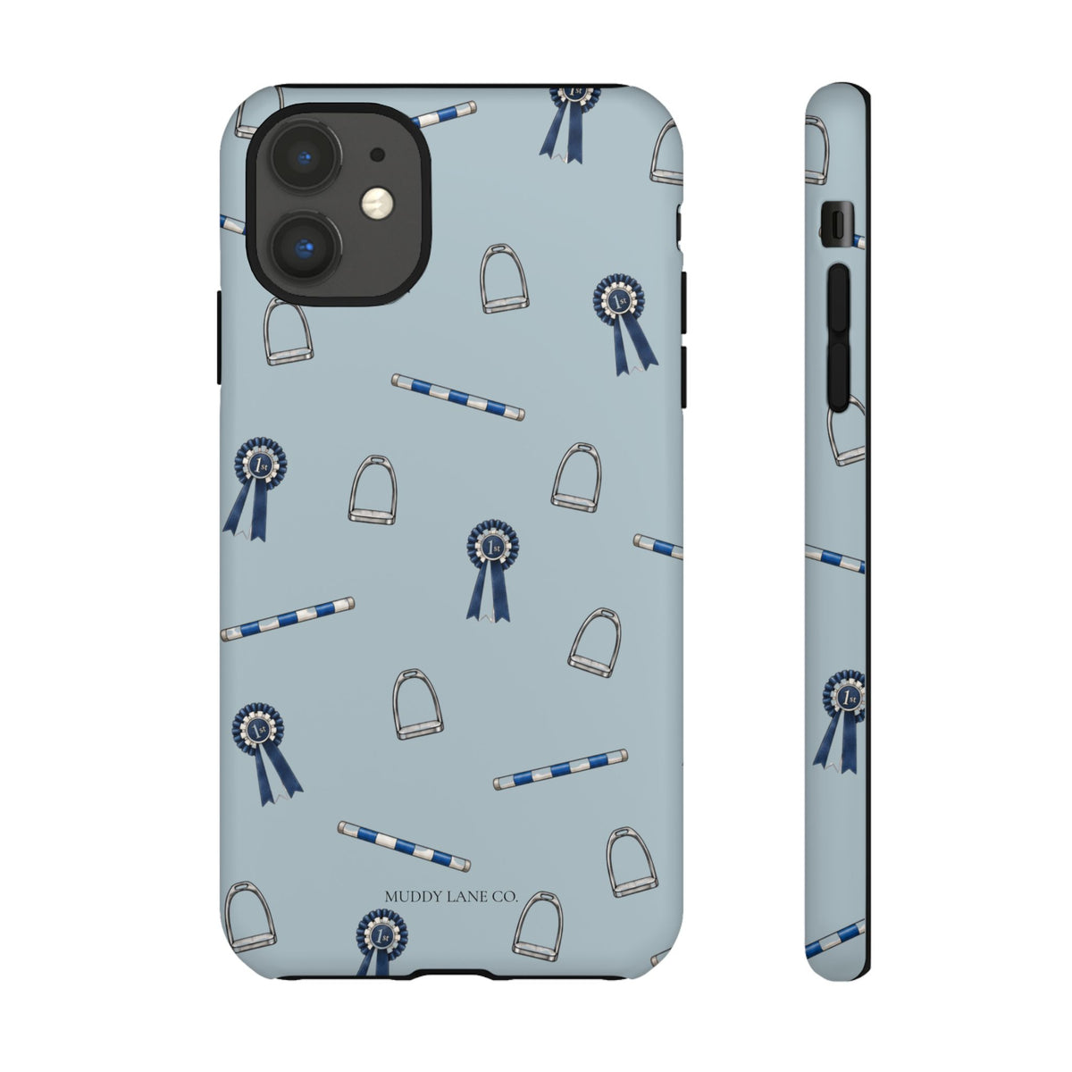 Show Day Pattern Tough Phone Case in Dusty Blue Matte