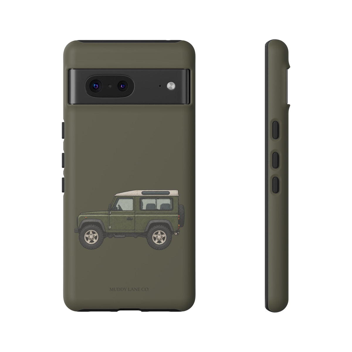 Green Classic 4x4 Tough Phone Case in Muddy Green Matte