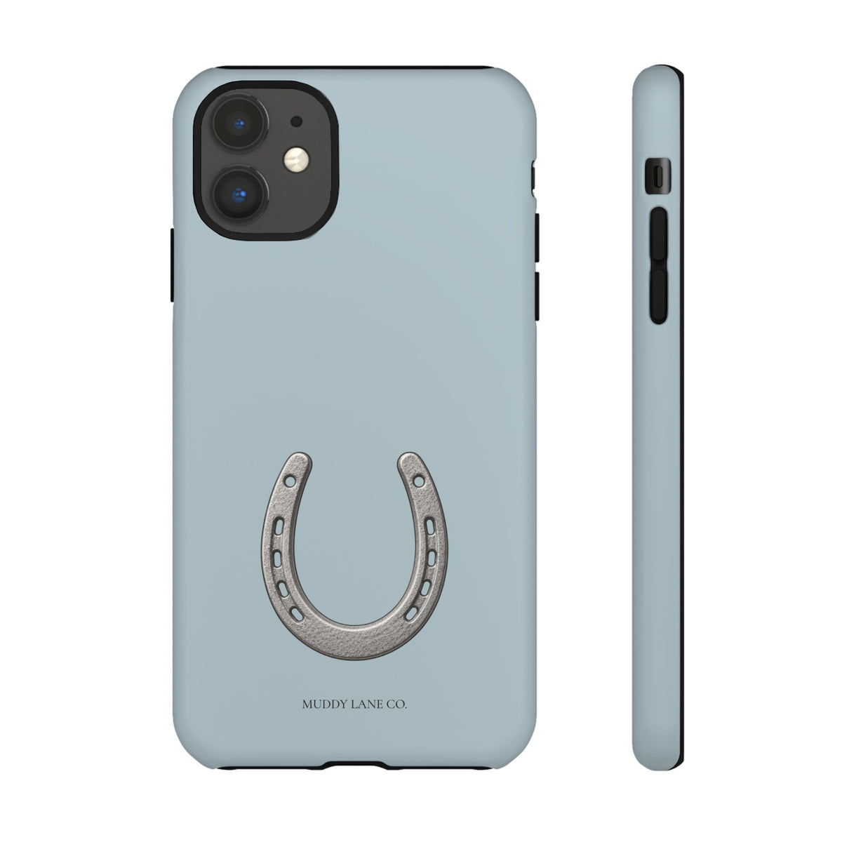 Horseshoe Tough Phone Case in Dusty Blue Matte
