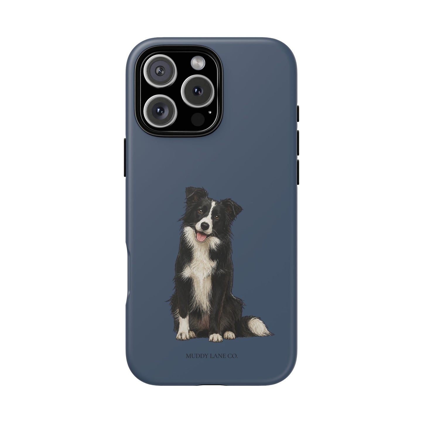 Border Collie Tough Phone Case in Deep Navy Matte