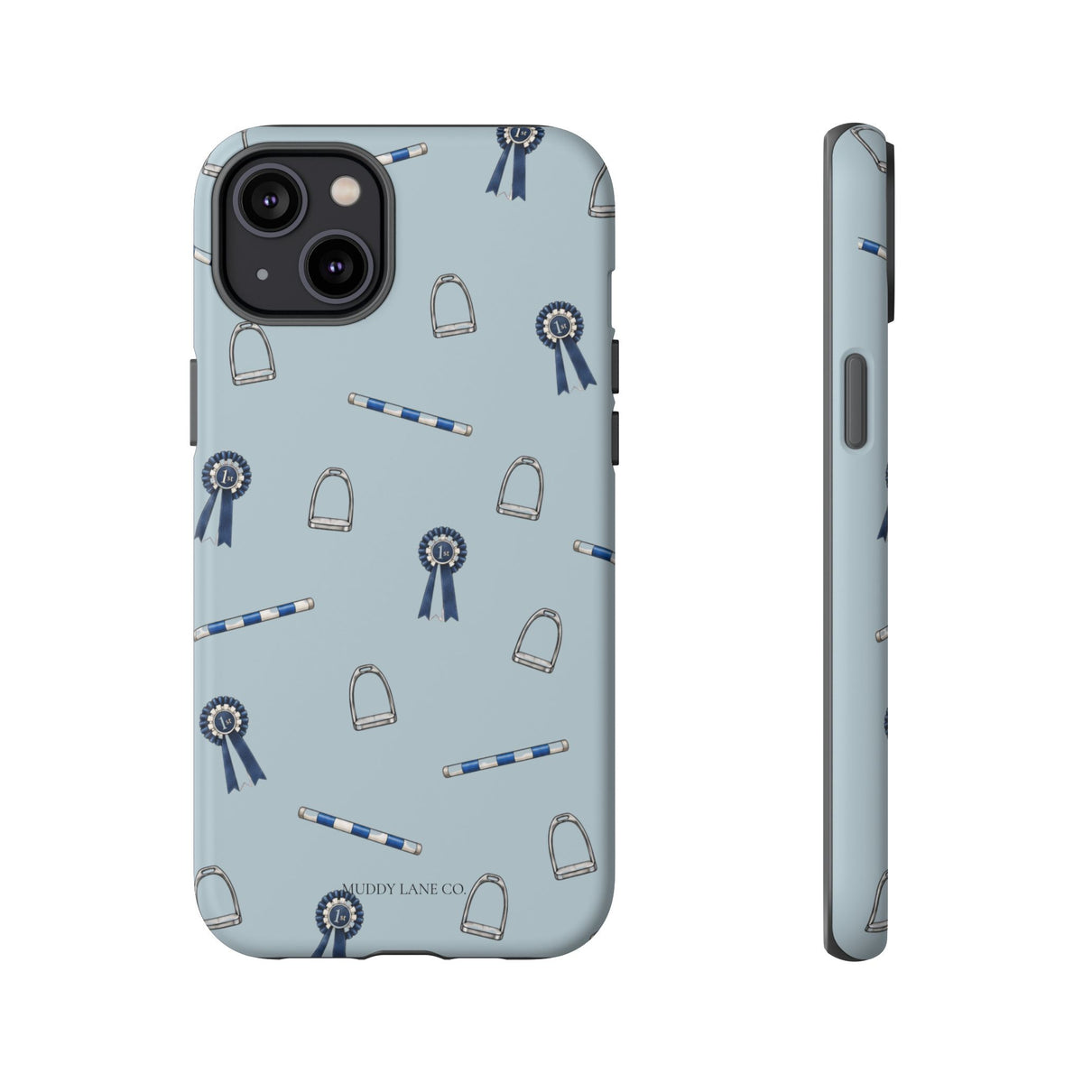 Show Day Pattern Tough Phone Case in Dusty Blue Matte