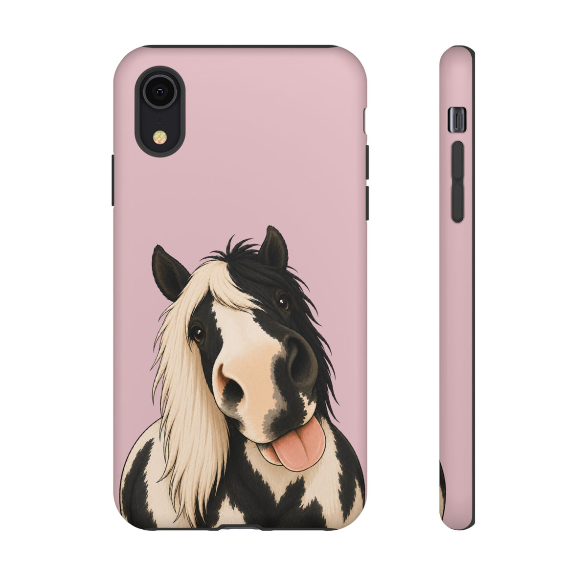 Cheeky Cob Horse phone case in Soft Rosette Pink by Muddy Lane Co, photo 5