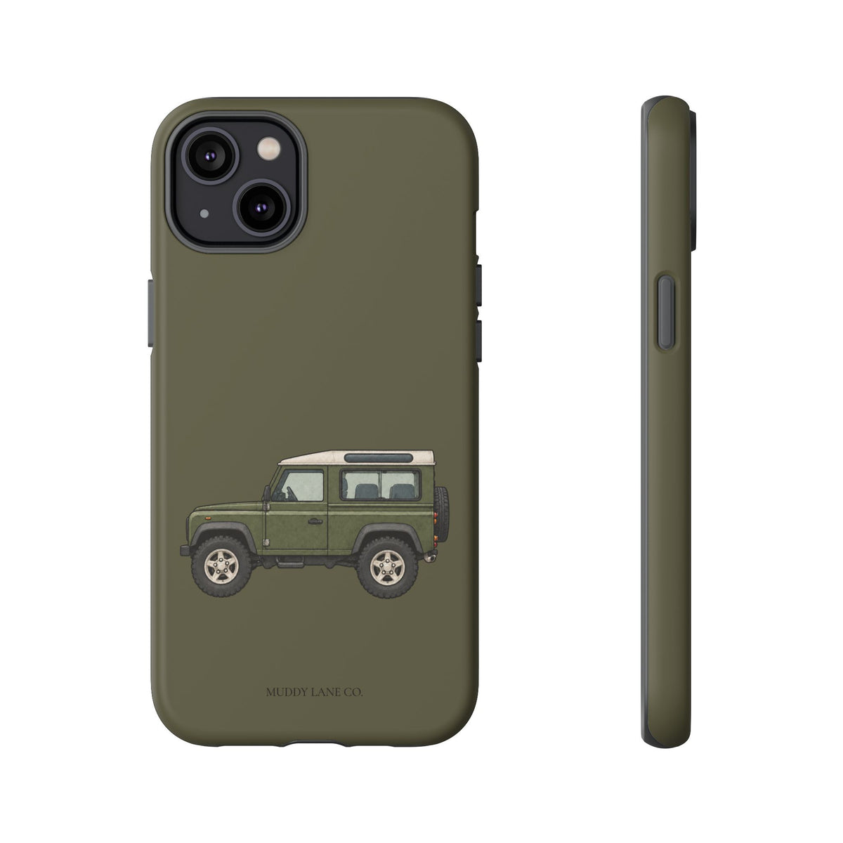 Green Classic 4x4 Tough Phone Case in Muddy Green Matte