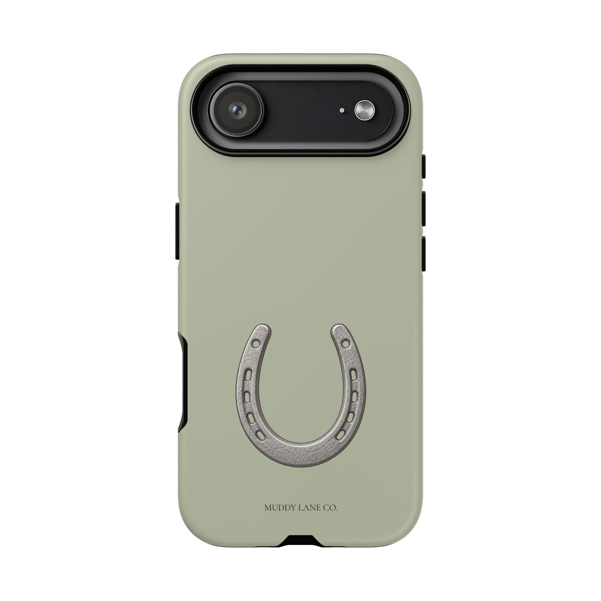 Horseshoe Tough Phone Case in Light Sage Matte