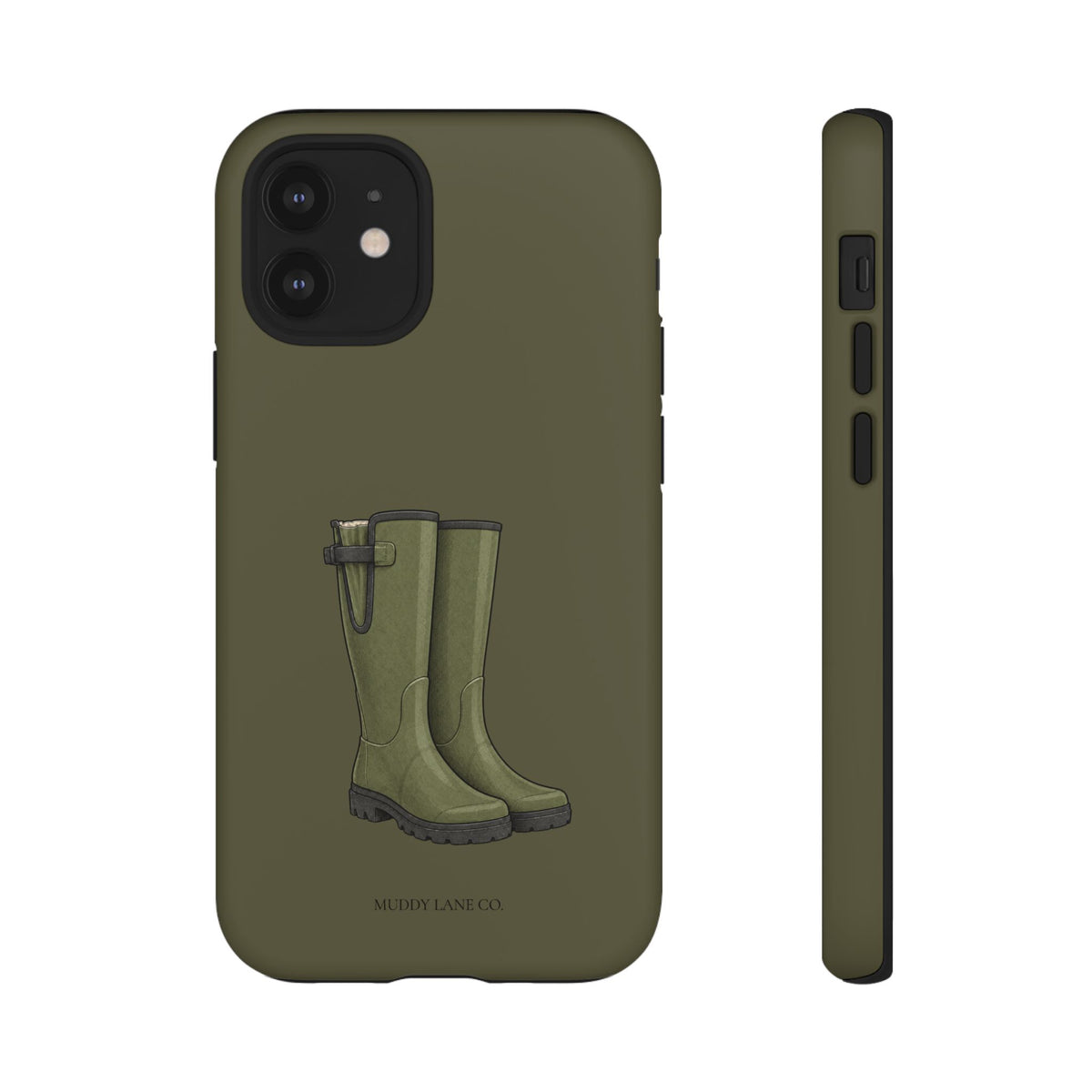 Wellies Tough Phone Case in Muddy Green Matte