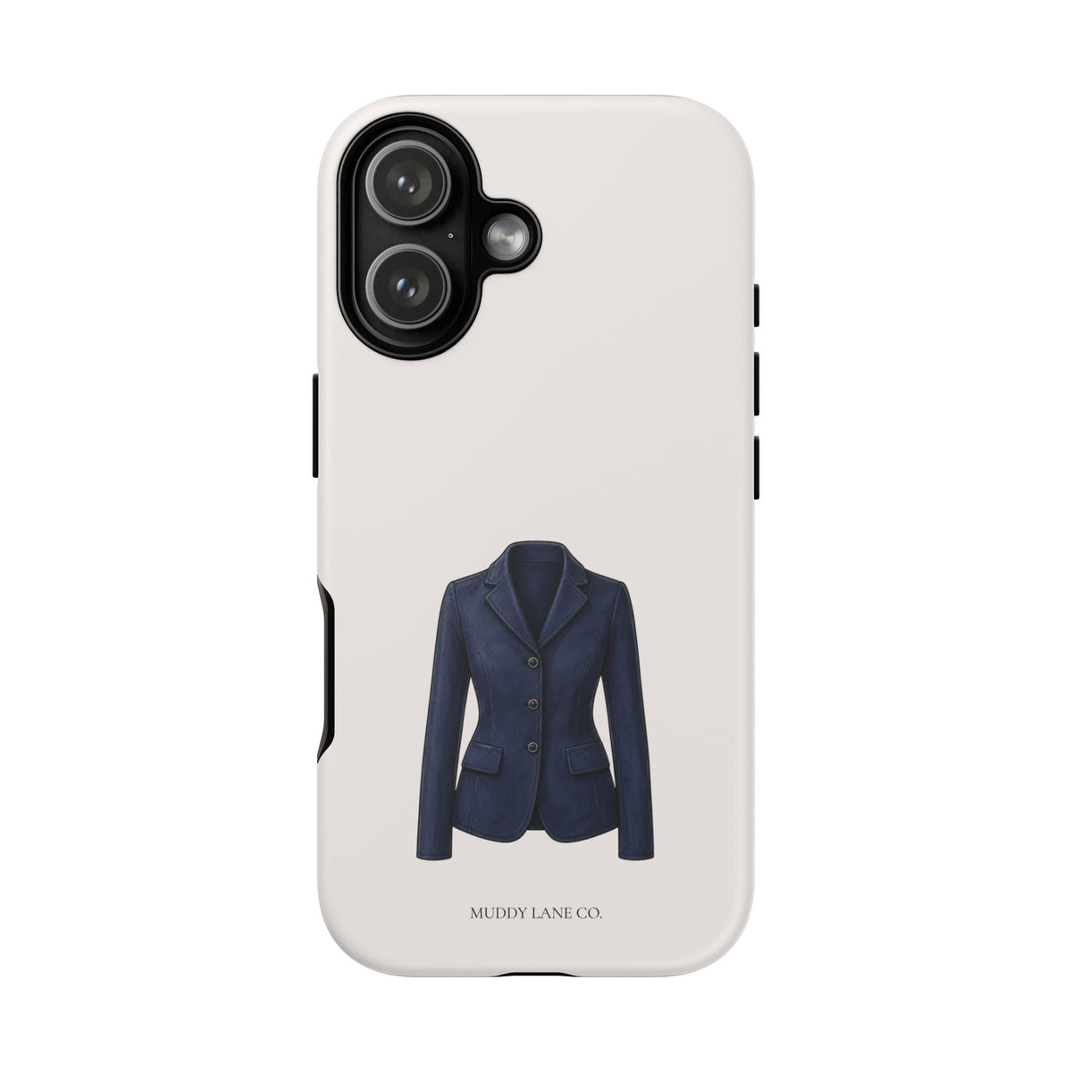 Navy Show Jacket Tough Phone Case in Warm Cream Matte