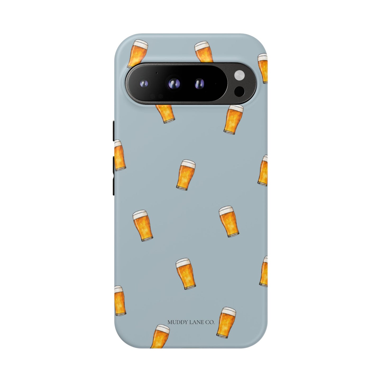 Pint Pattern Tough Phone Case in Dusty Blue Matte