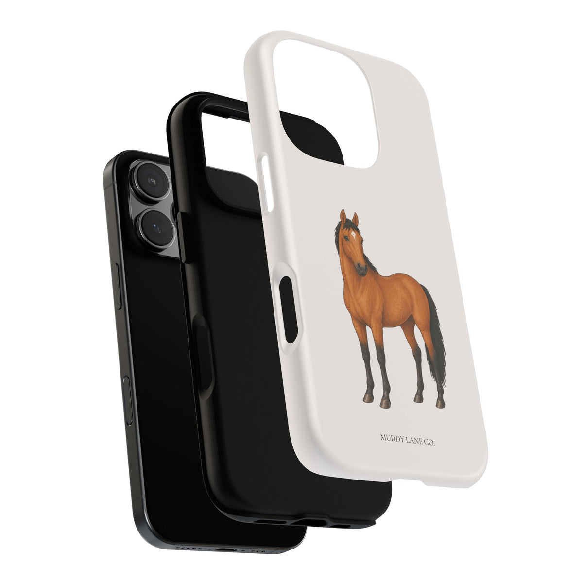 Chestnut Horse Tough Phone Case in Warm Cream Matte
