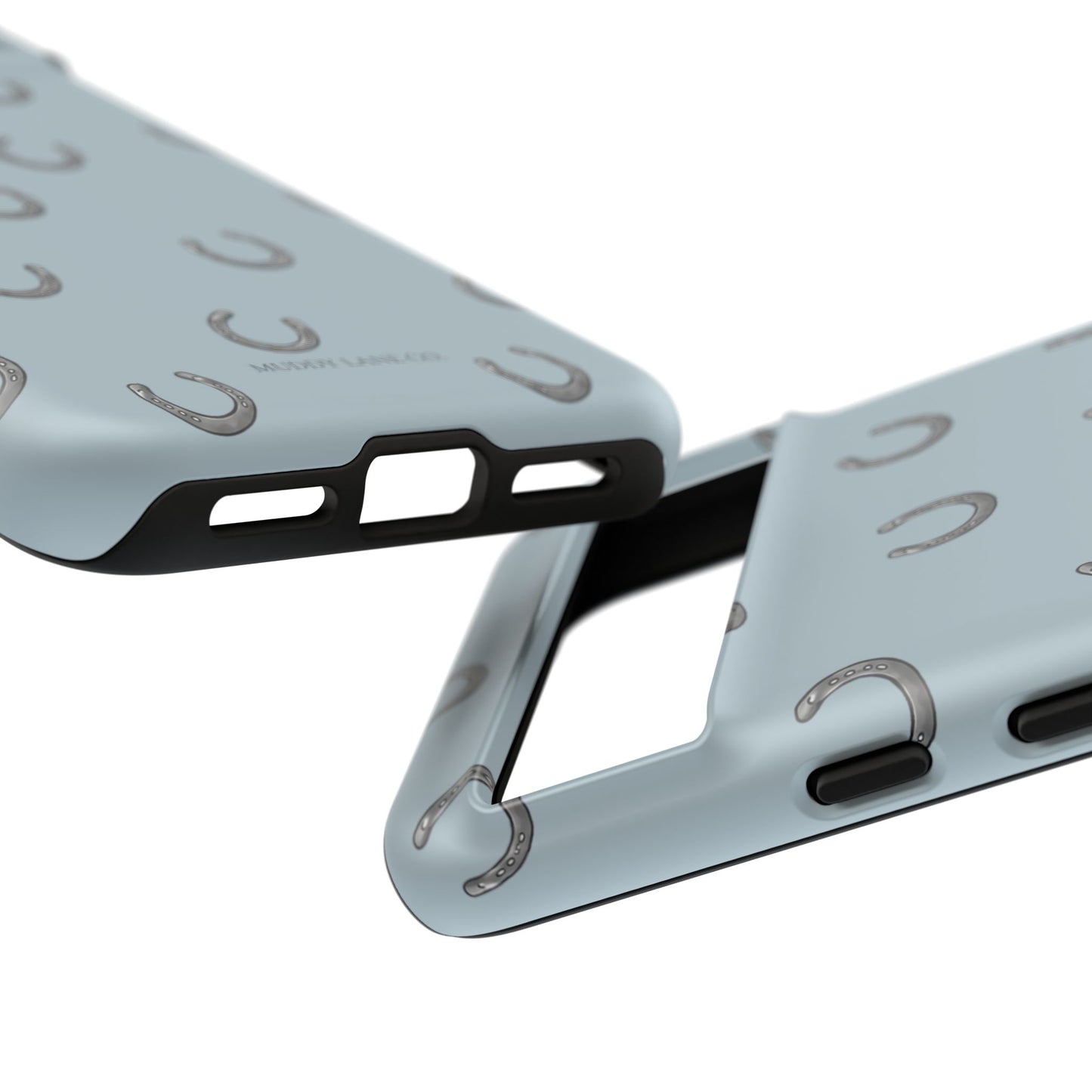 Horseshoe Pattern Tough Phone Case in Dusty Blue Matte