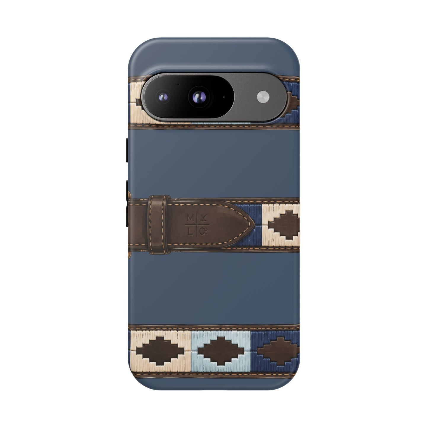 Country Belt Pattern Tough Phone Case in Deep Navy Matte
