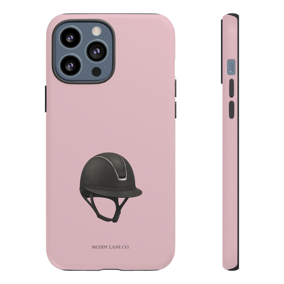 Riding Helmet Tough Phone Case in Soft Rosette Pink Matte