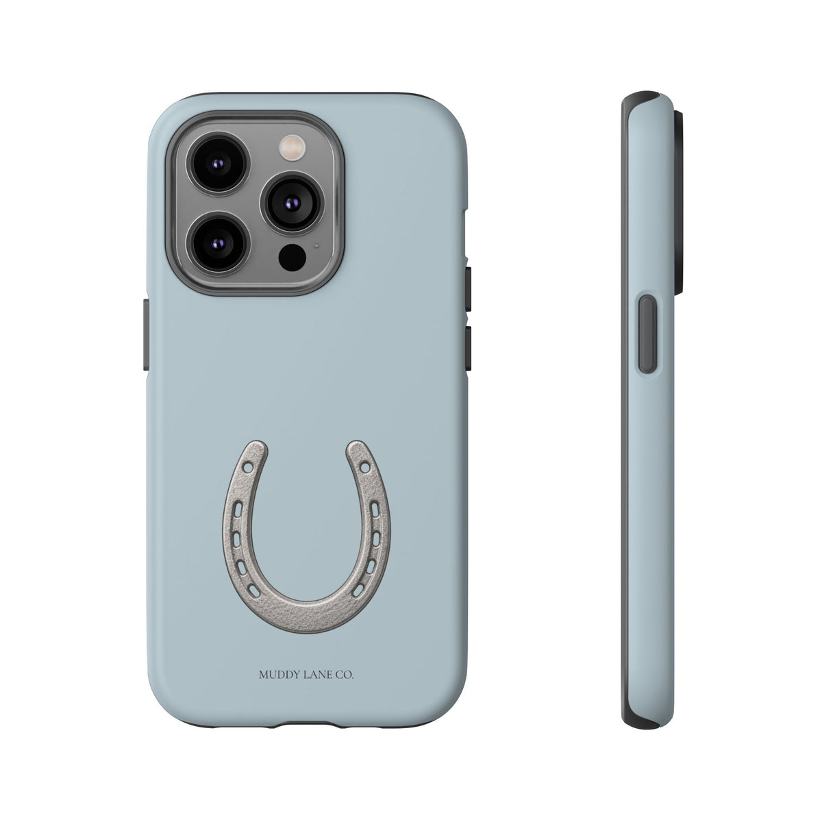 Horseshoe Tough Phone Case in Dusty Blue Matte