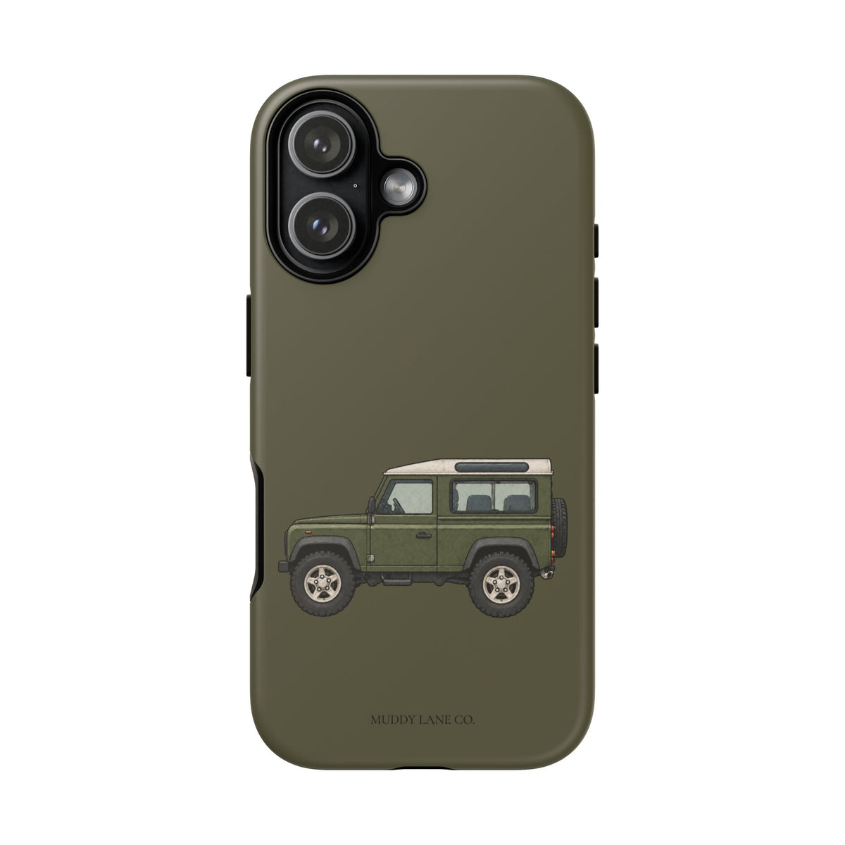 Green Classic 4x4 Tough Phone Case in Muddy Green Matte