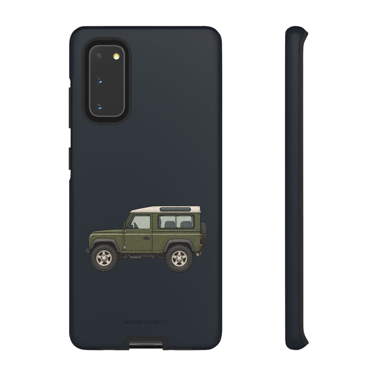 Green Classic 4x4 Tough Phone Case in Charcoal Navy Matte
