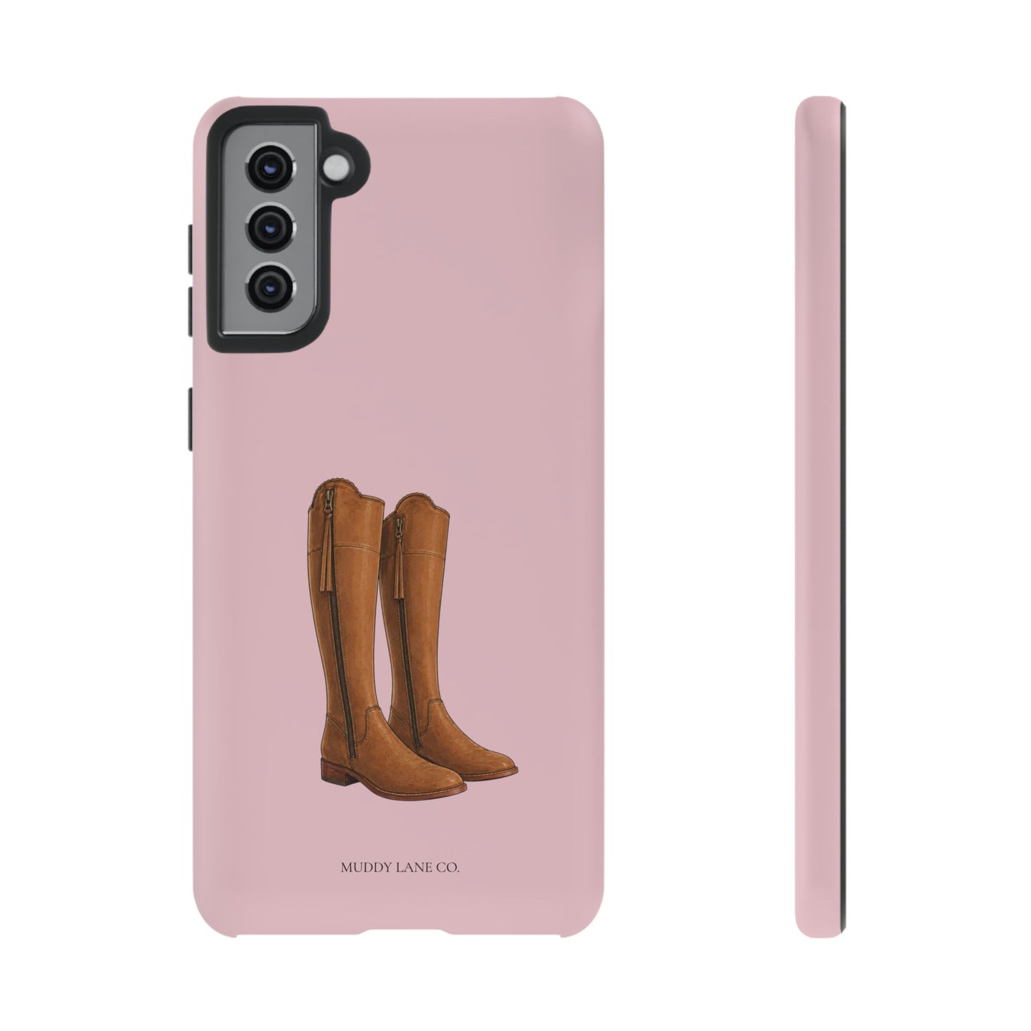 Riding Boots Tough Phone Case in Soft Rosette Pink Matte