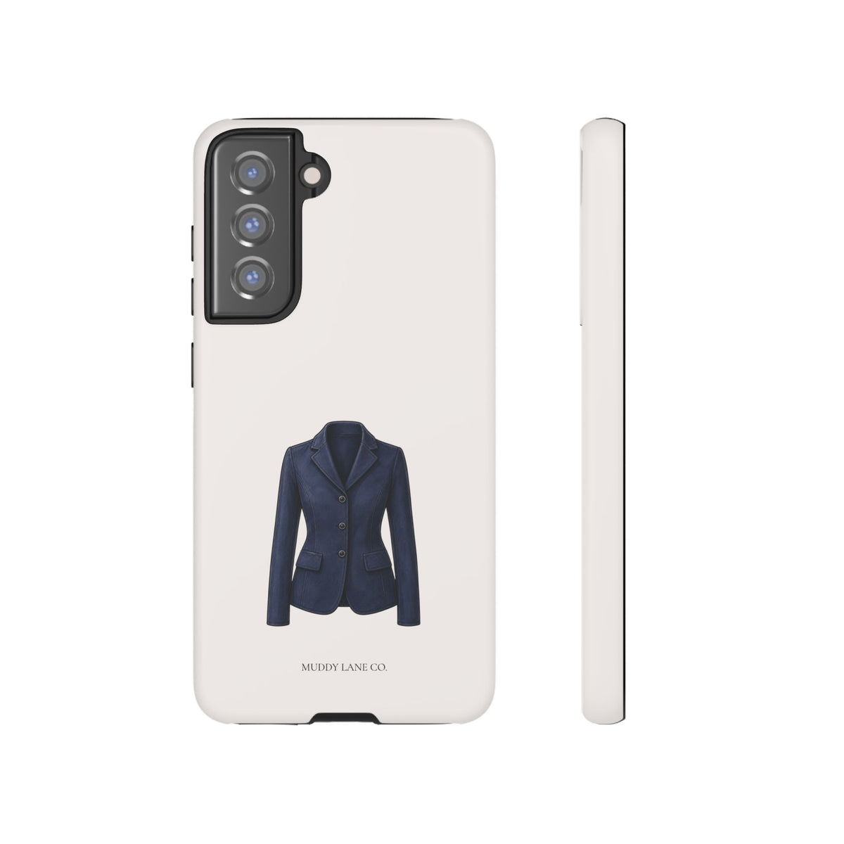Navy Show Jacket Tough Phone Case in Warm Cream Matte