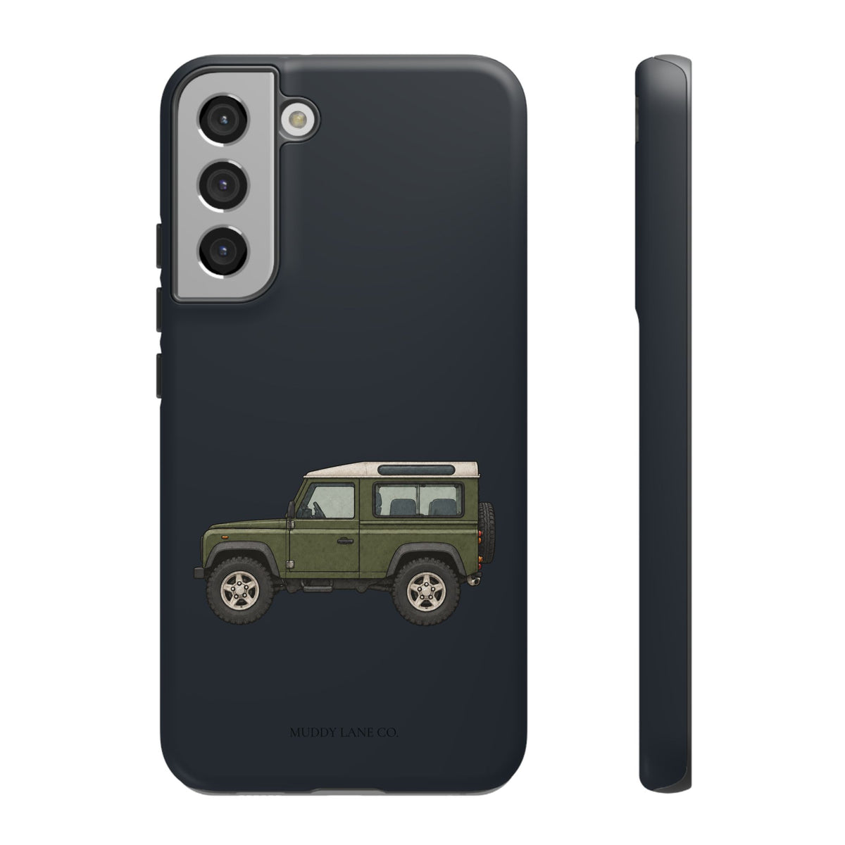 Green Classic 4x4 Tough Phone Case in Charcoal Navy Matte
