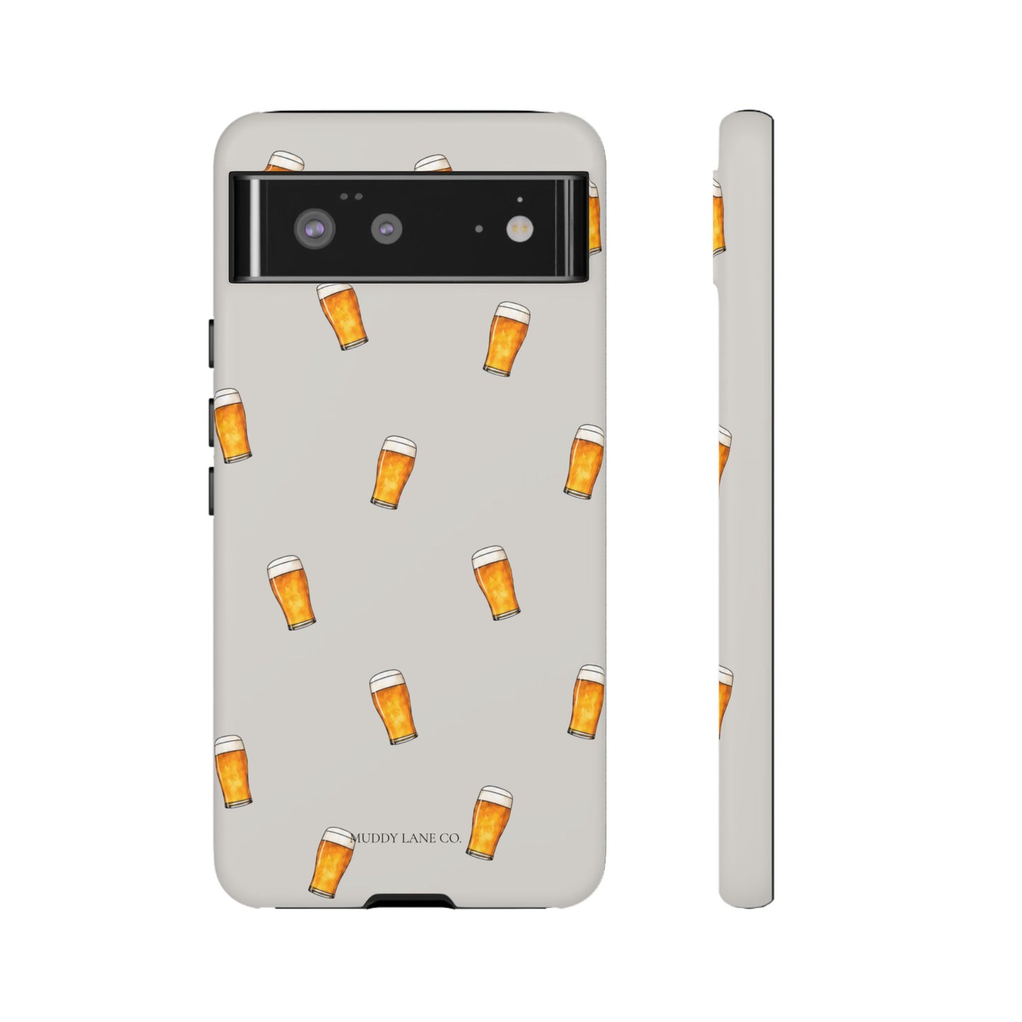 Pint Pattern Tough Phone Case in Soft Grey Matte
